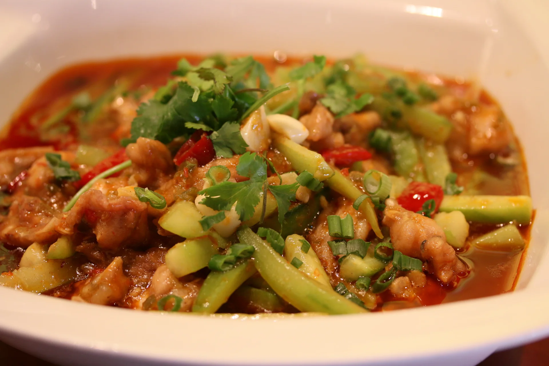 Sauteed Fresh Bullfrog with Cucumber Slices