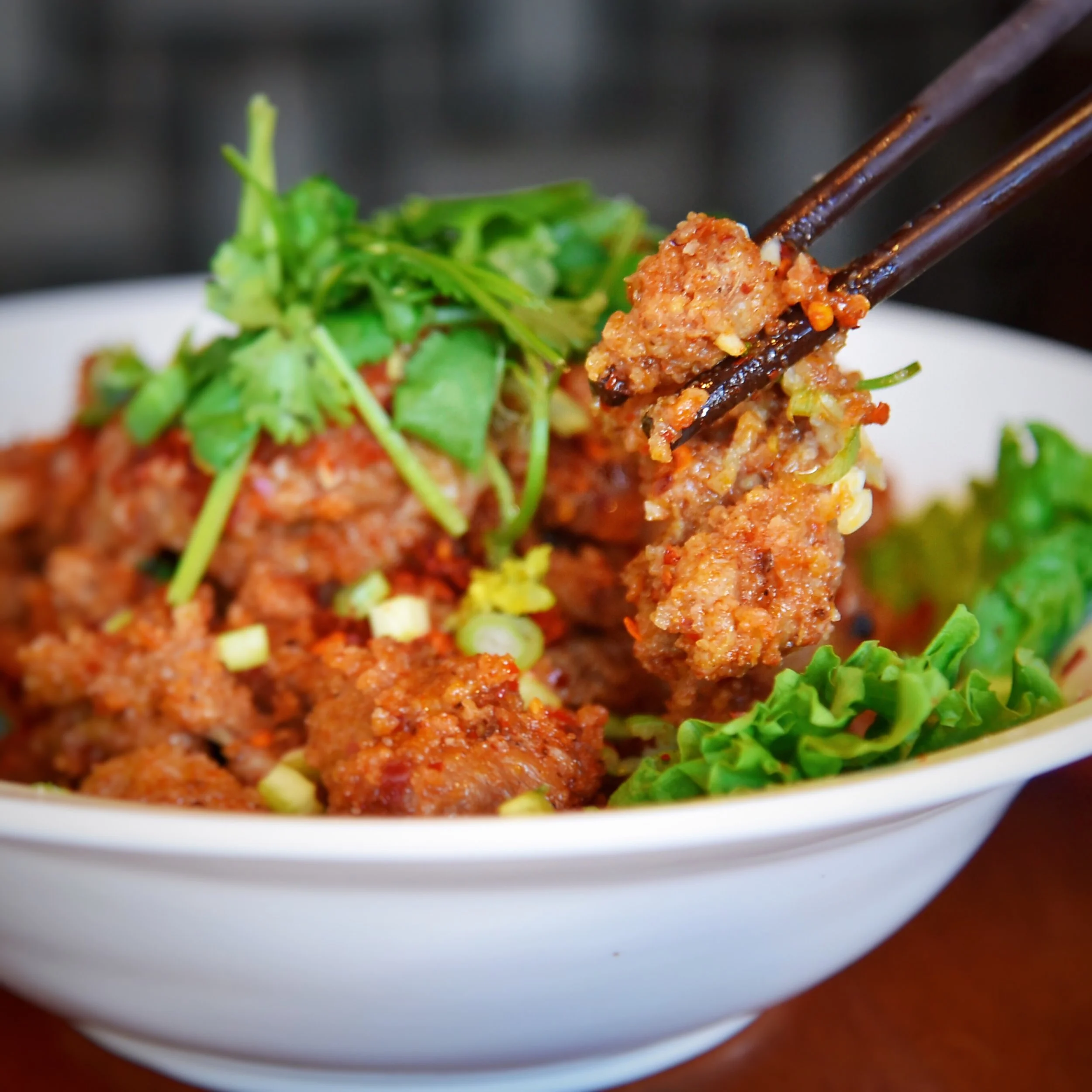 Flour Coated Beef Steamed