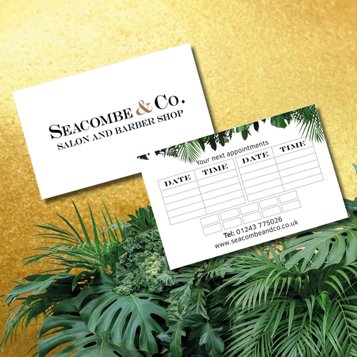 Seacombe&Co - Local hair dressers appointment cards