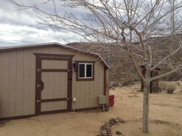 Shed in winter = Artist Studio & Guest Quarters