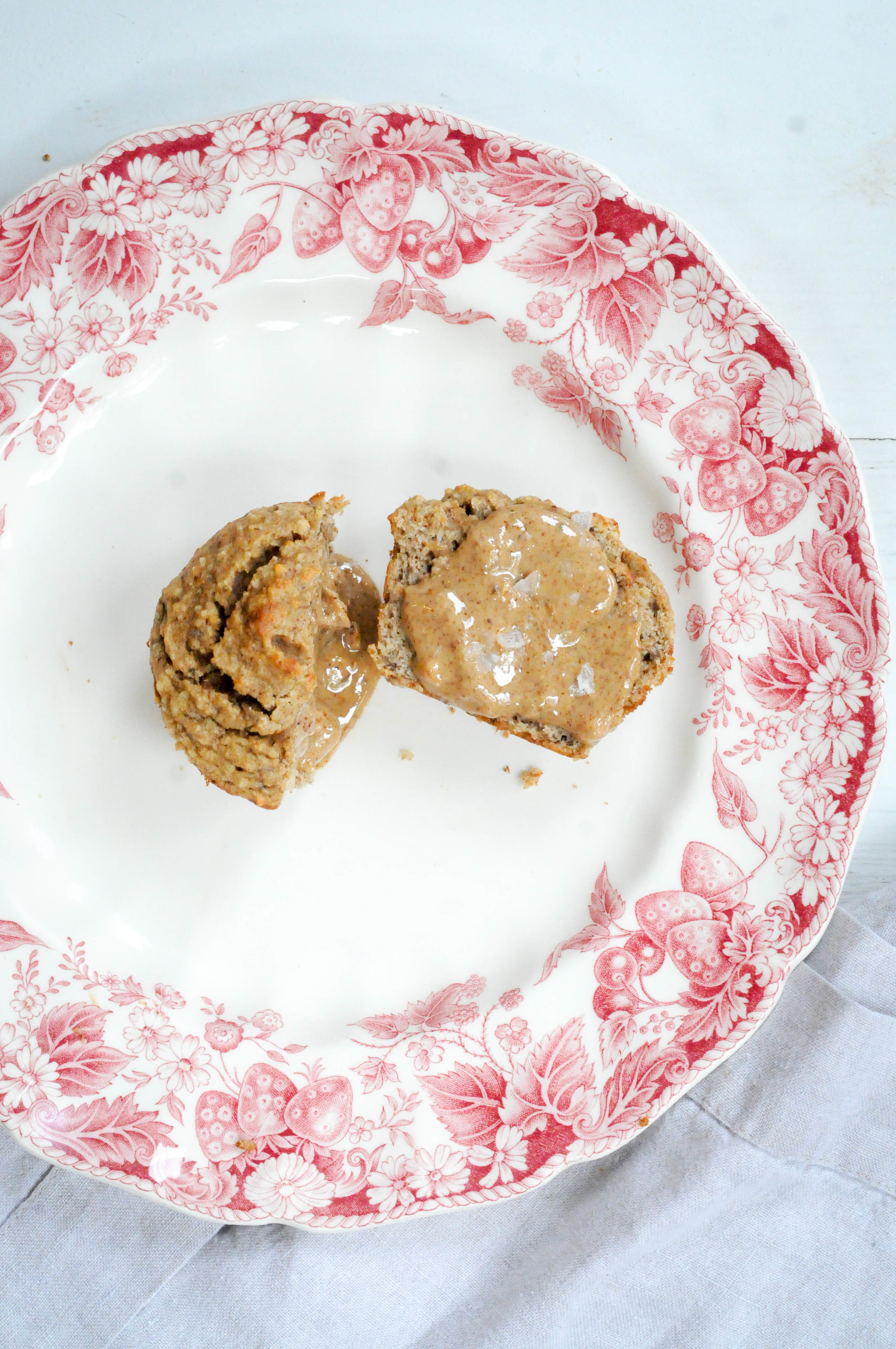 I love to top the muffins with some almond butter and sea salt.