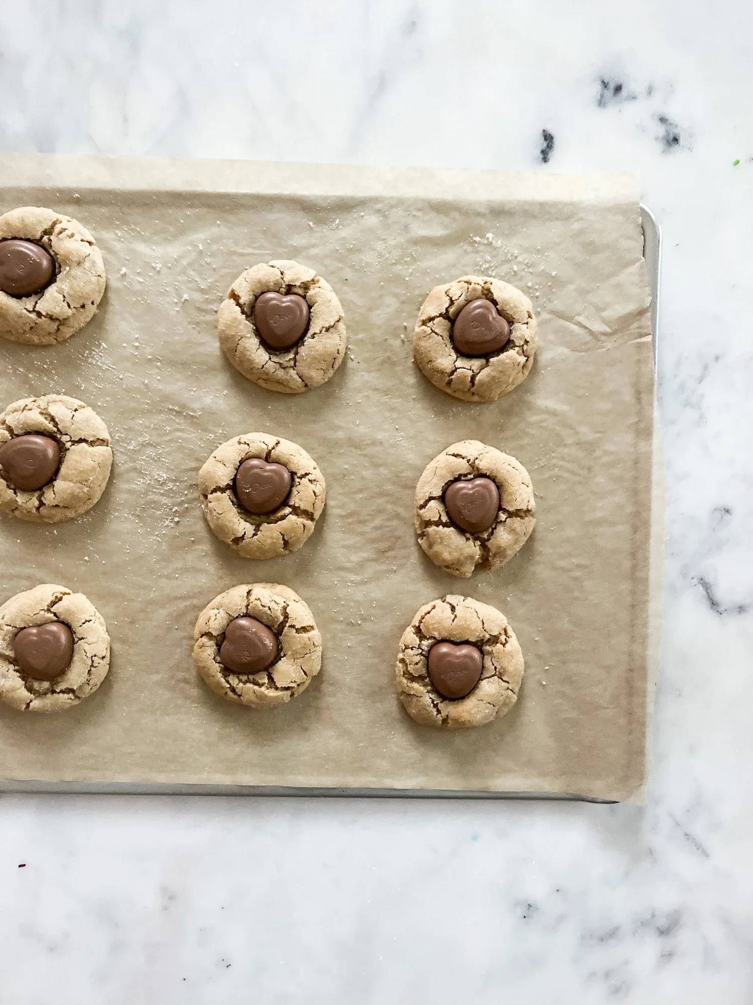 Peanut Butter Heart Cookies