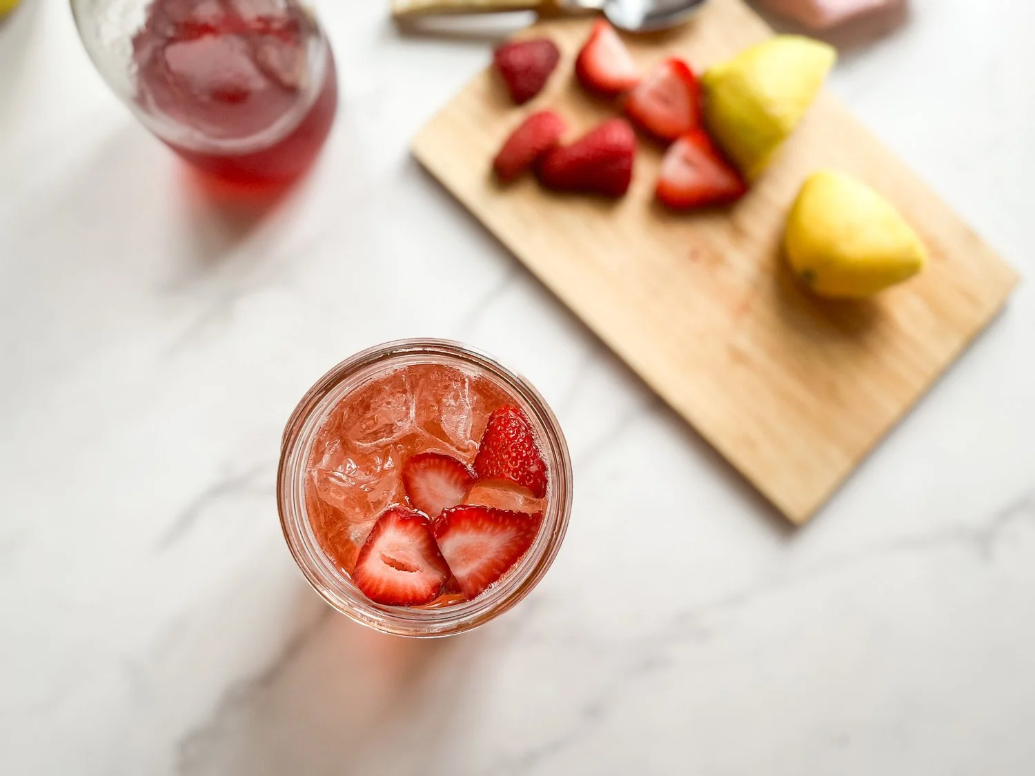 A Sparkling Strawberry Drink