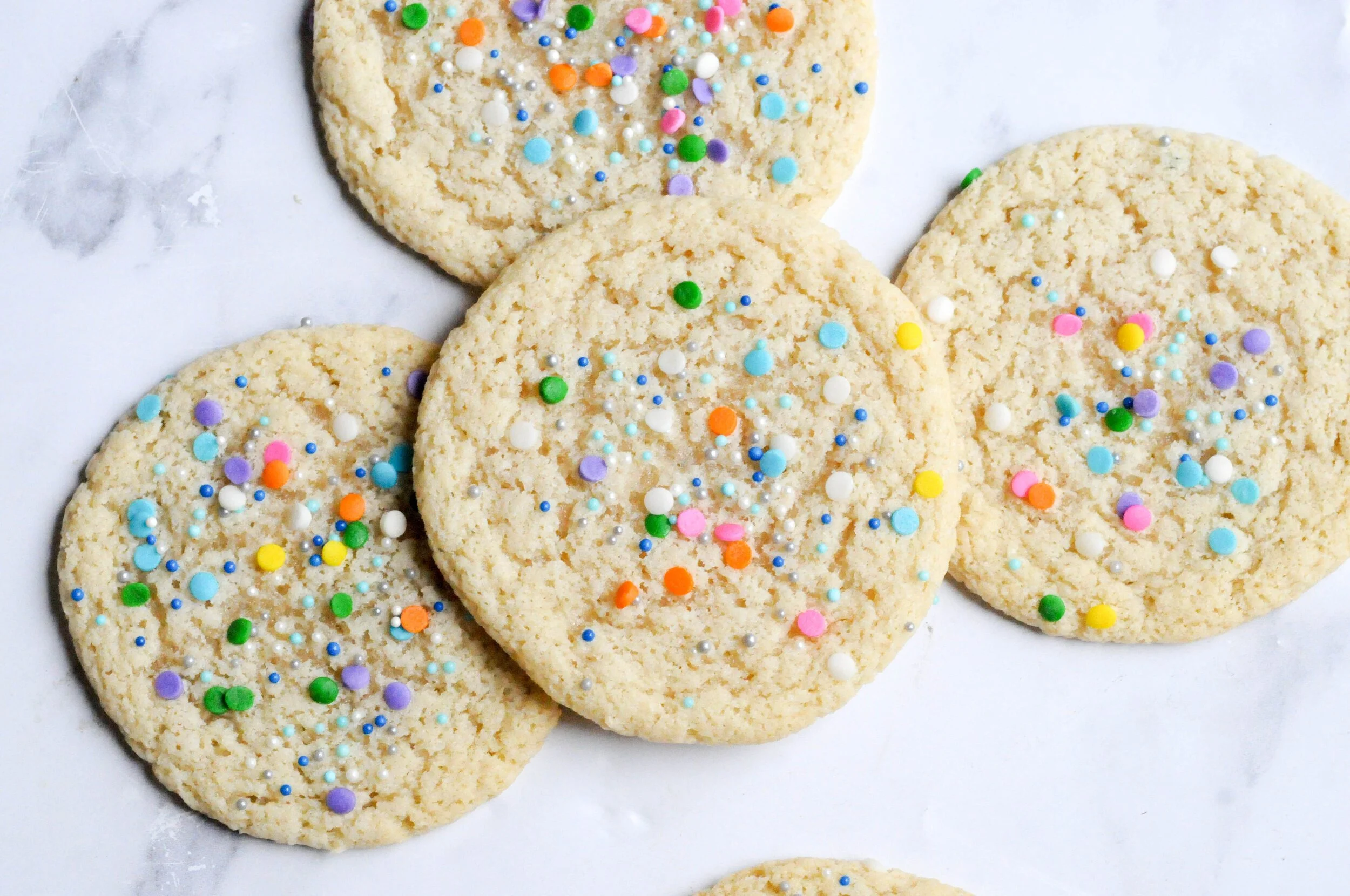 Chewy Vegan Sprinkle Cookies