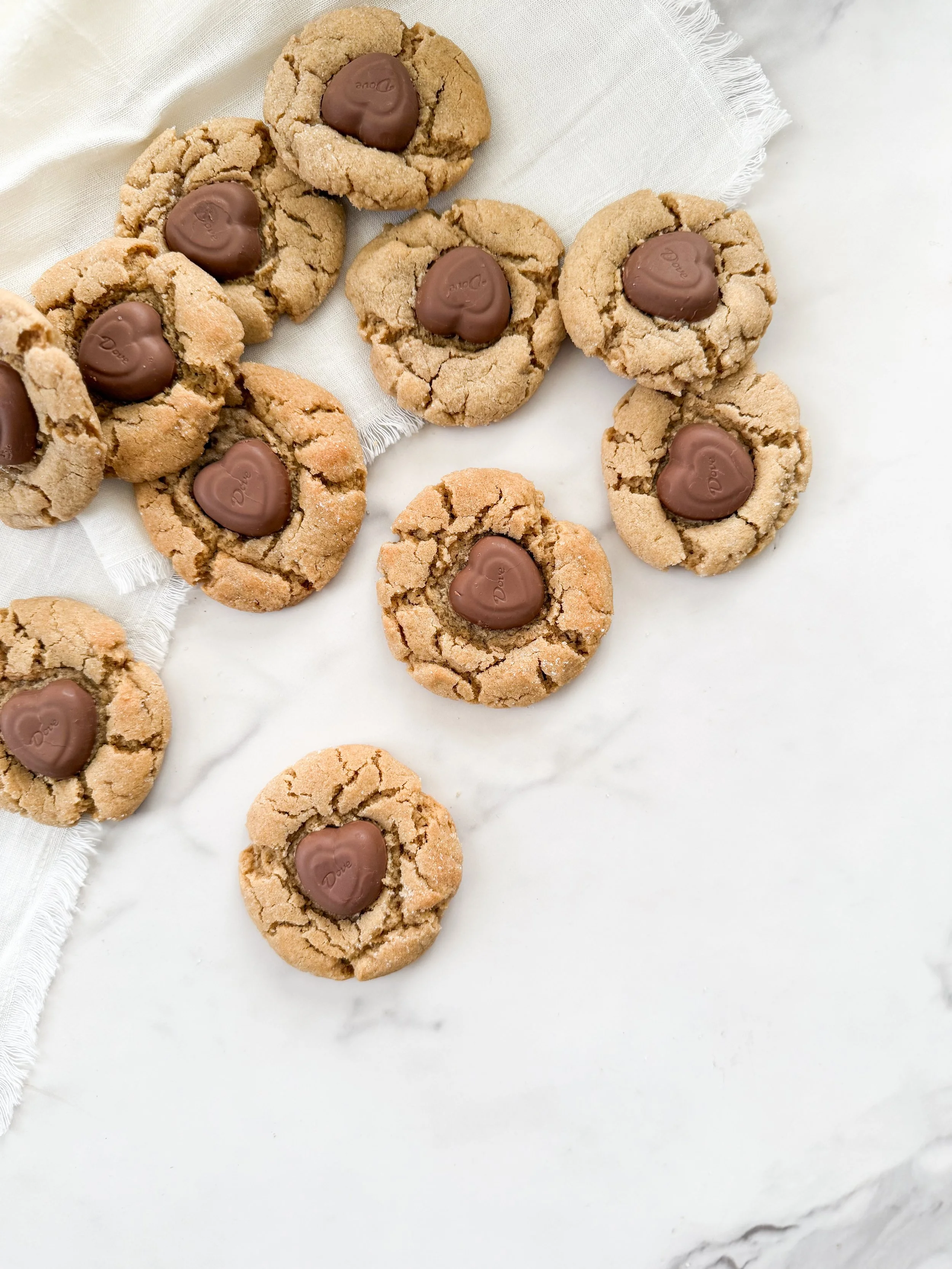 Peanut Butter Blossoms with a Milk Chocolate Heart