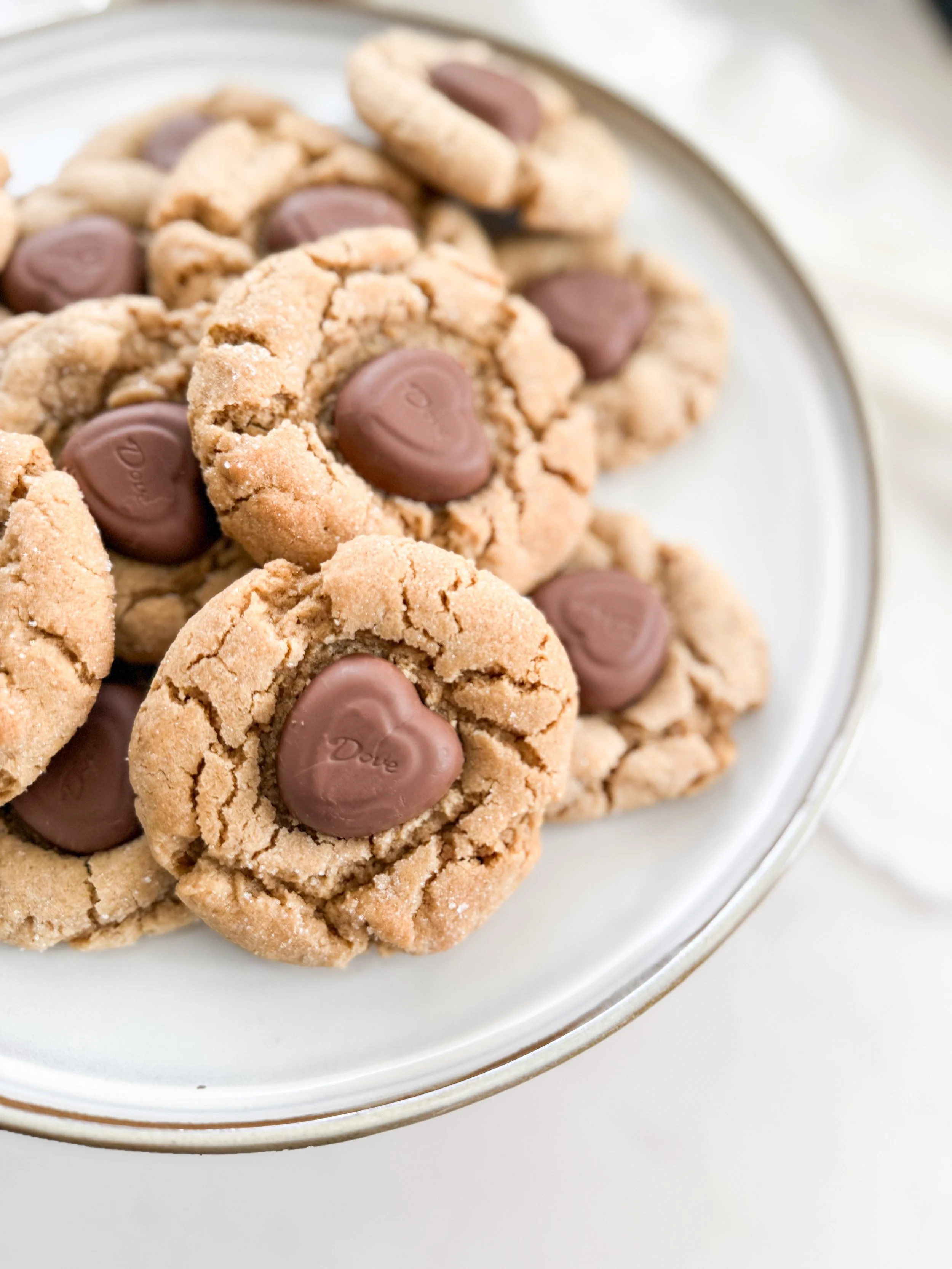 Peanut Butter Blossoms with Chocolate Hearts