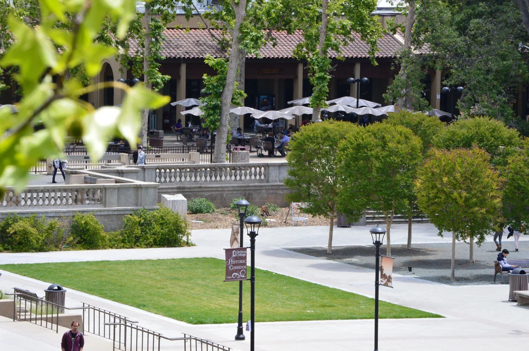 De Anza College Historic Sunken Garden / De Anza College’s Sunken Garden, a part of the original Baldwin residence designed by architect Willis Polk in 1895, sits at the heart of campus. The plaza currently serves as a formal outdoor gathering area for campus events and Flint Center for the Performing Arts productions. JLJA’s work, from conceptual design through to construction documents and construction observation, aimed to preserve the history and heritage of the campus and garden while establishing a vital sense of place for the campus' future. JLJA, along with preservation consultant Architectural Resources Group, collected and reviewed historical reports and photographs, De Anza College founding history, and locations and conditions of existing historic remnants. The team facilitated several meetings with the California History Center Board to design the updated courtyard and a series of historic markers, all as part of a campus-wide “Historic Corridor” renovation effort. 