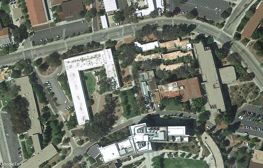 Aerial of site and existing conditions Client : Cal Poly, San Luis Obispo Location : San Luis Obispo, CA Dates : 2018-current Size : 100,000-s.f. building, 2.2-acre site Cost : $124 million Architect : ZGF Architects Civil Engineer : Cannon Corporation Donor : The Frost Fund