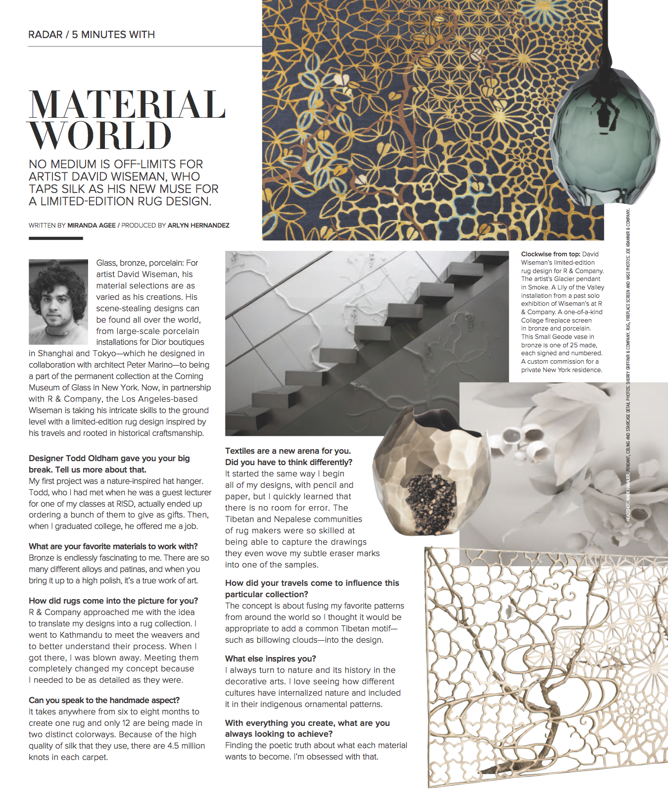 Luxe Interiors + Design, Material World, Spring 2015