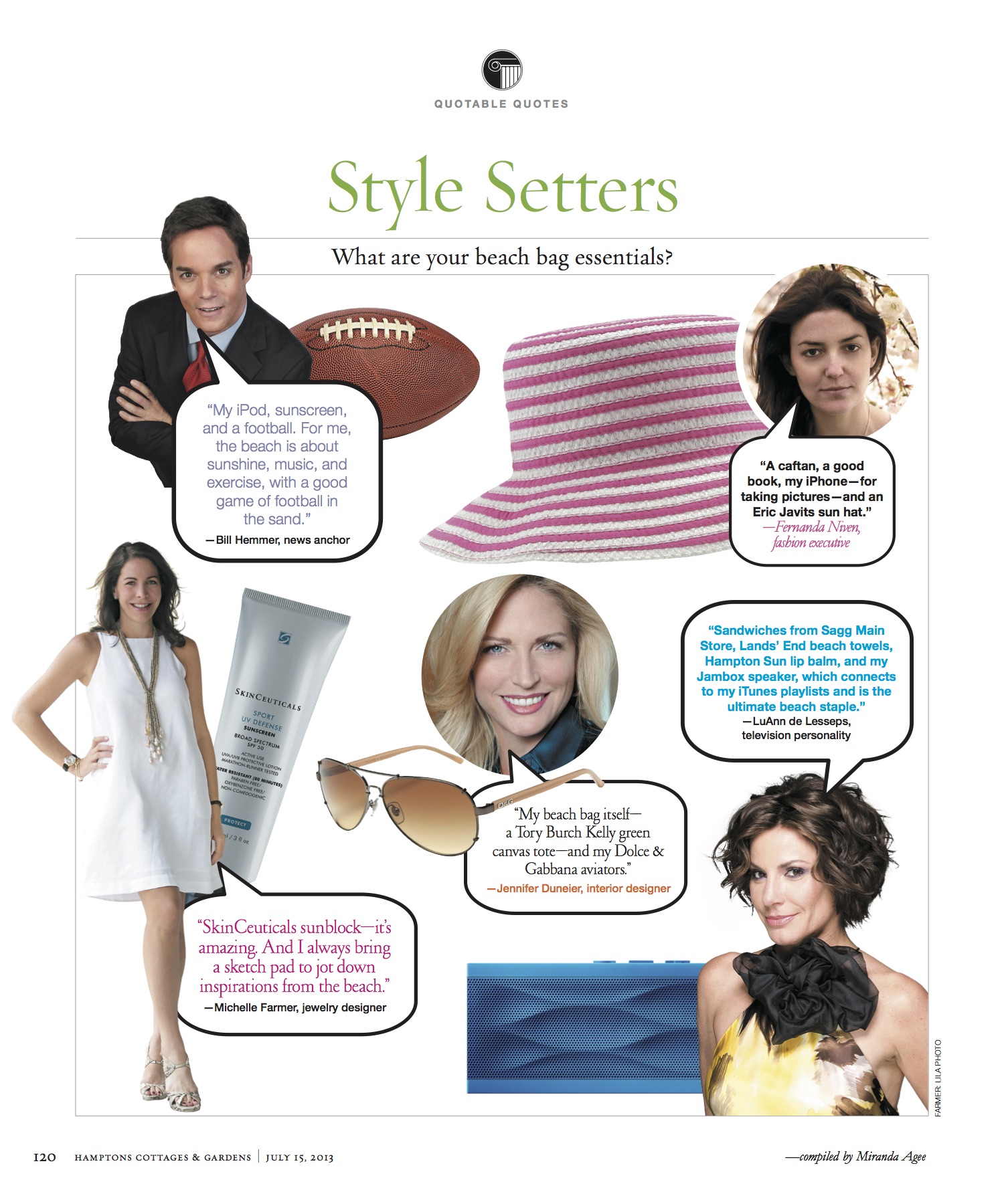 Hamptons Cottages & Gardens, Style Setters, July 2013