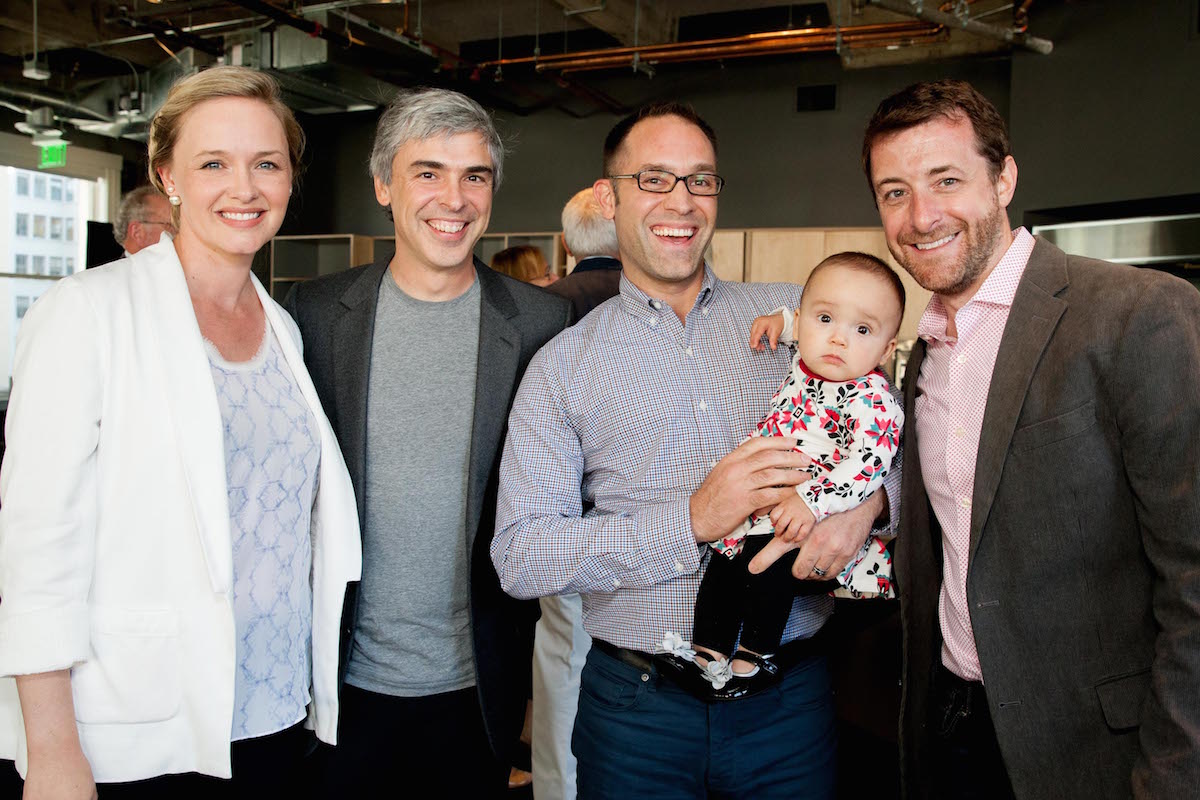 Photo Credit: Nicole Vancura, Drew Altizer Photography R-L: Carrie Southworth, Founder, Larry Page, CEO of Google, Geoff Gaspar, Senior Project Manager, Razorfish Commerce, Lillian Effler-Gaspar and Scott Effler, Senior Technical Evangelist, Salesforce. 