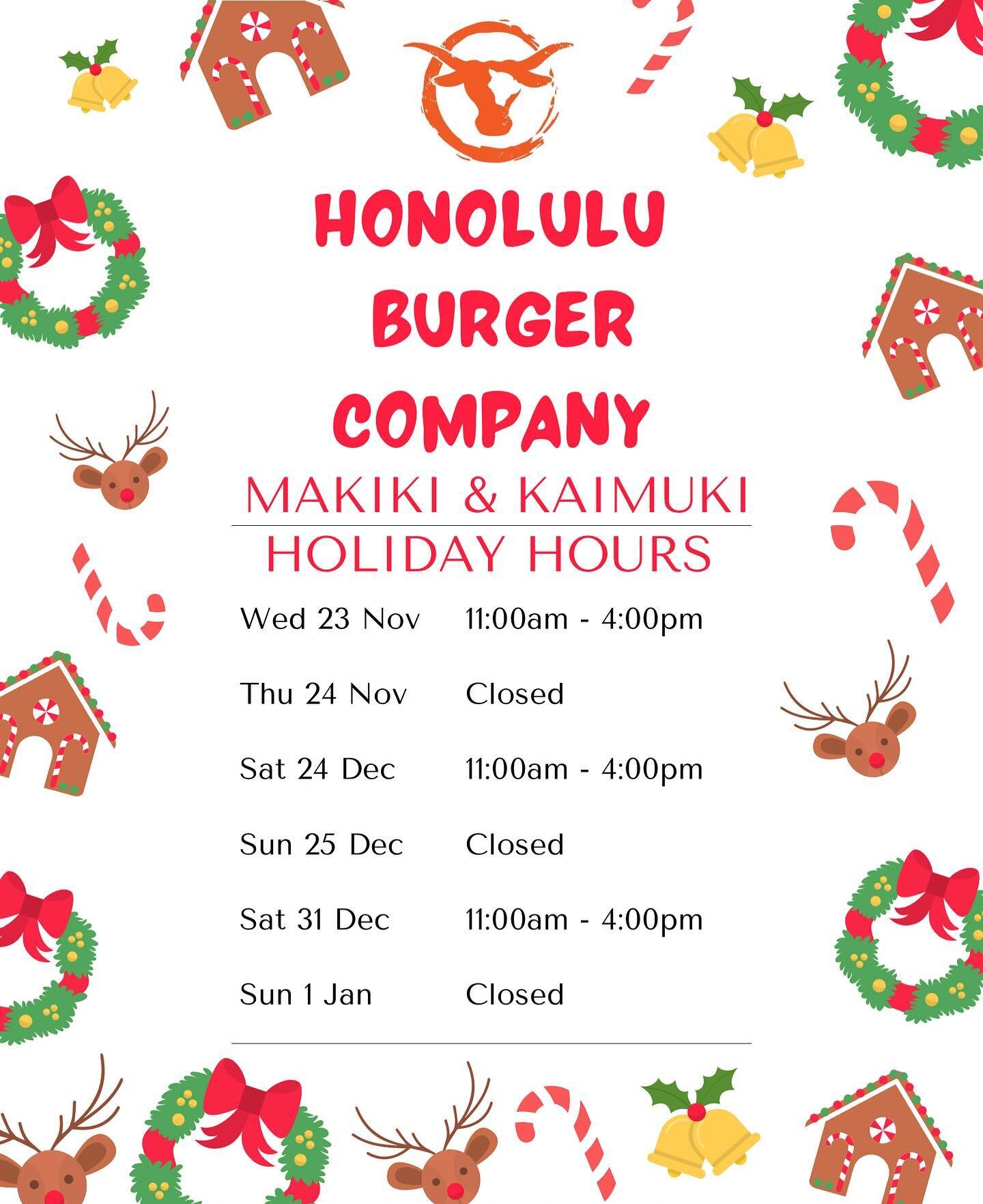 It&rsquo;s the most wonderful time of the year!
.
.
.
.
.
#bestburger #grassfedbeef #bigislandbeef #beef #burger #burgerlife #burgers #hamburger #cheeseburger #localingredients #honoluluburgerco #oahu #kaimuki #waialae