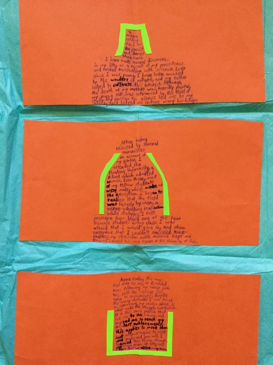 Jackson’s narrative about Marie Curie.