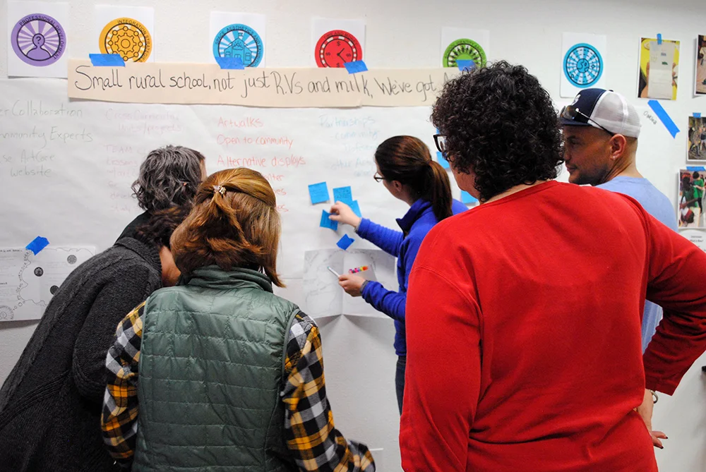 Oaklea Middle School teachers created a news headline to represents their school culture.
