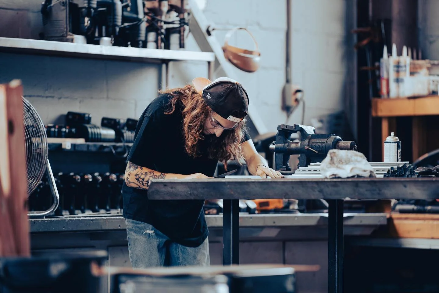 Putting the finishing touches on custom brackets. #metalfabrication #custommade #steel #hardwork
