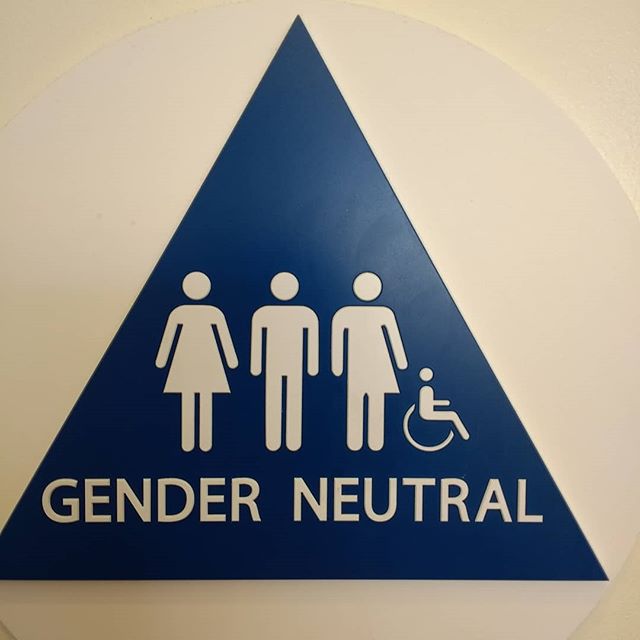 Apparently anyone can use this restoom even when it's windy. #windy #genderneutral