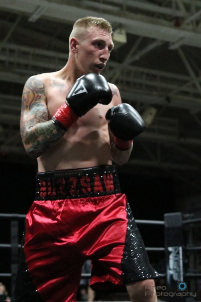 Portland Boxing Club's Casey "Buzzsaw" Kramlich (8-0-1, 4 KO) at the Androscoggin Bank Colisee in Lewiston. Kramlich has signed as the Main Event for the "Pro-Am Boxing" show in Skowhegan on July 29.