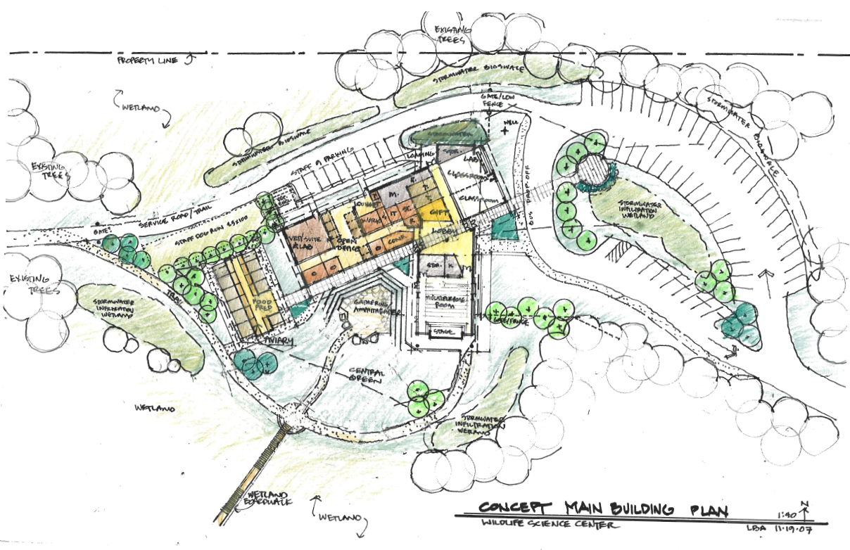 Interior Visitor Center Sketch