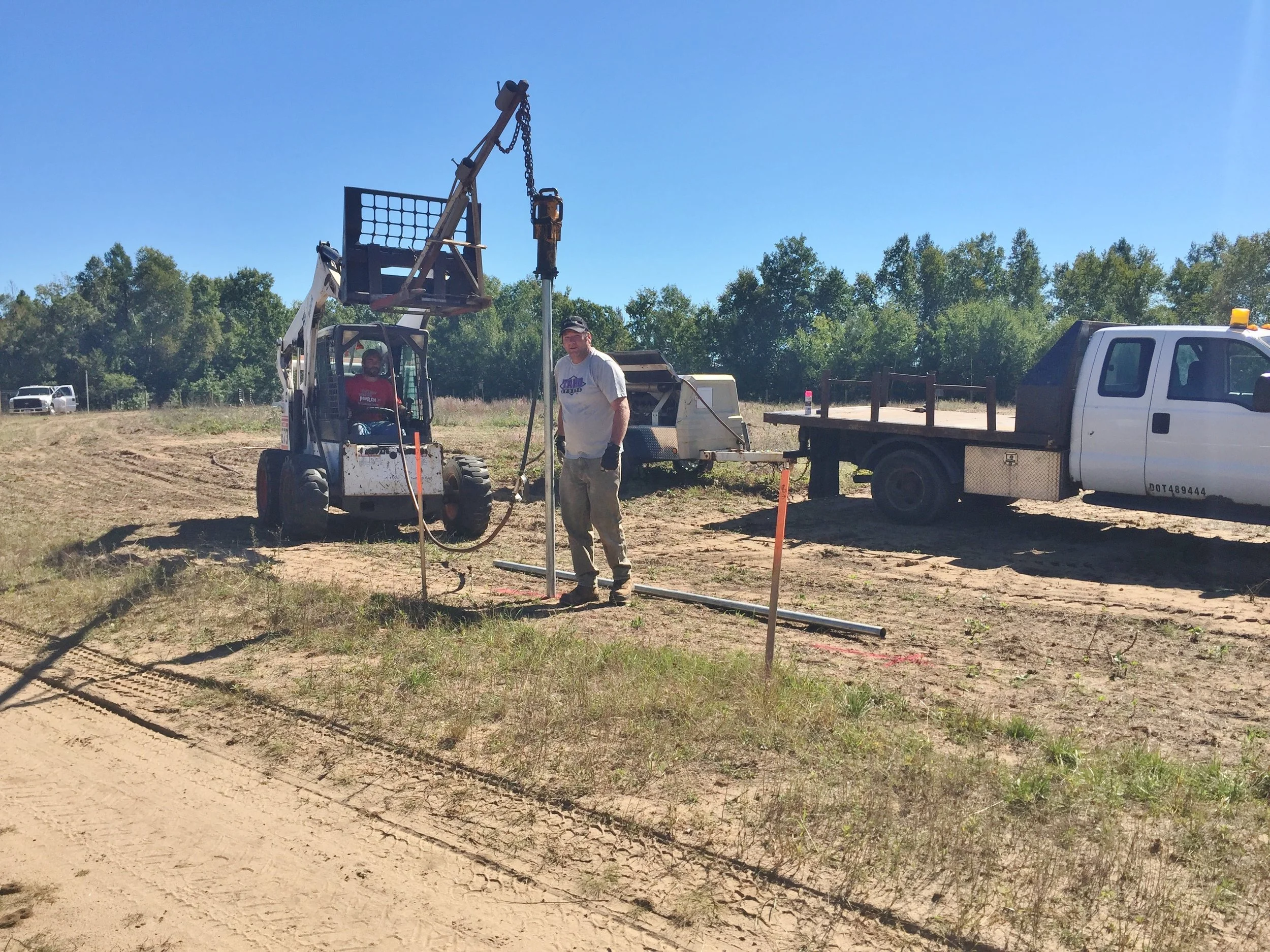 Our fence guys are miracle workers. Jason Christianson and his assistant Jason Barnes have worked tirelessly, rain or shine, to get WSC ready to move! Here they are early on in the process, driving posts.