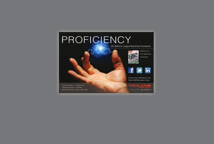  CLIENT: Truland &nbsp;• &nbsp;TYPE: 1/2 page, 4/c, print USE: Ad for publication,  Washington Business Journal  