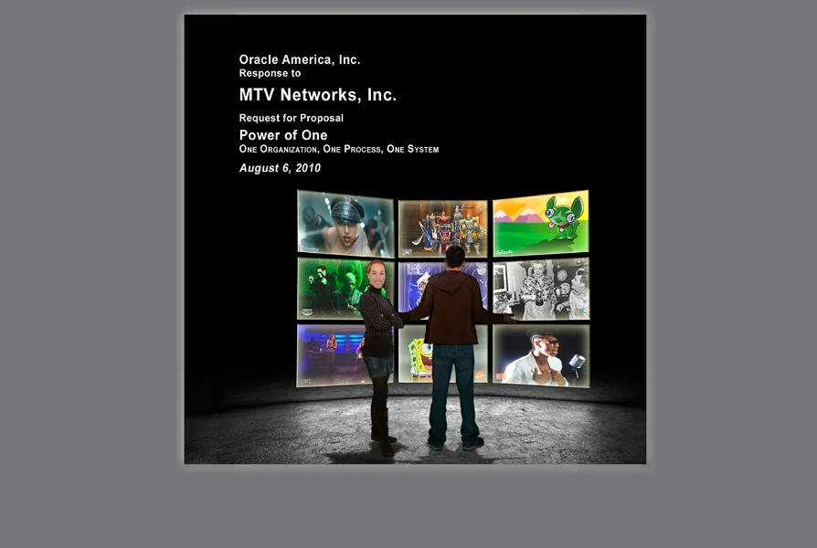  CLIENT: Oracle &nbsp;• &nbsp;TYPE: Xrox Docutech digital drint &nbsp;• &nbsp;USE: Proposal cover, MTV Networks 
