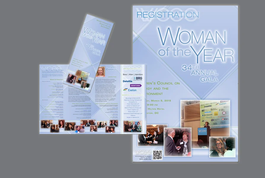  CLIENT: Women’s Council on Energy and the Environment TYPE: 24x36 poster, 4.25x11 program, &amp; collaterals, 4/c USE: Annual Woman of the Year&nbsp;event 2015 