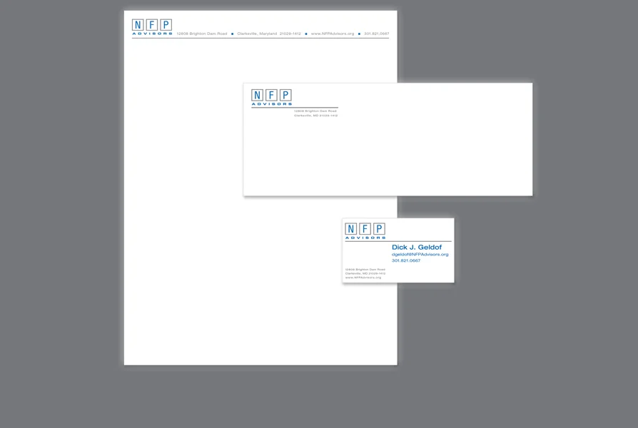  CLIENT: Not For Profit Associates&nbsp; • &nbsp;USE: Designed logo used for identity, stationary, &amp; marketing 