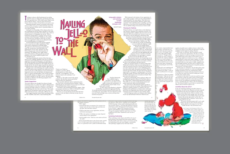  CLIENT: CWLA &nbsp;• &nbsp;TYPE: Article illustration, print &nbsp;• &nbsp;USE: Magazine,  Children’s Voice  