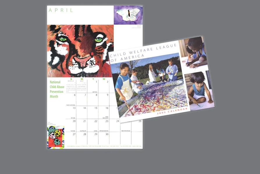  CLIENT: CWLA &nbsp;• &nbsp;TYPE: 12x18, saddle-stitch,&nbsp;4/c, calendar &nbsp;• &nbsp;USE: Promotions &amp; marketing for organization 