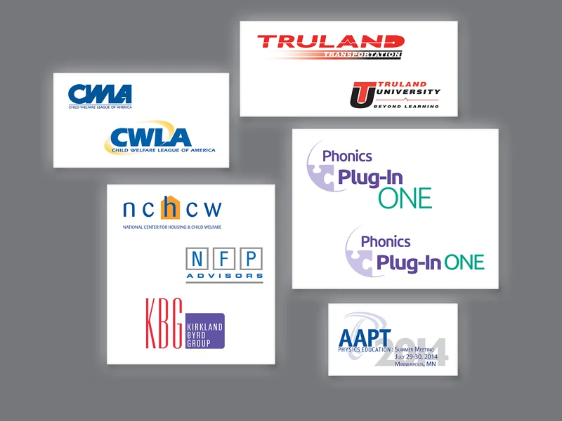  Various client logos used for identity, branding, events, proposals &amp; collateral materials. 