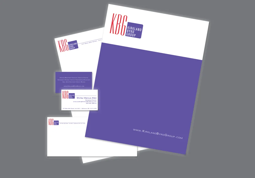  CLIENT: Kirkland Byrd Group &nbsp;• &nbsp;USE: Designed logo used for identity, stationary, &amp; marketing 