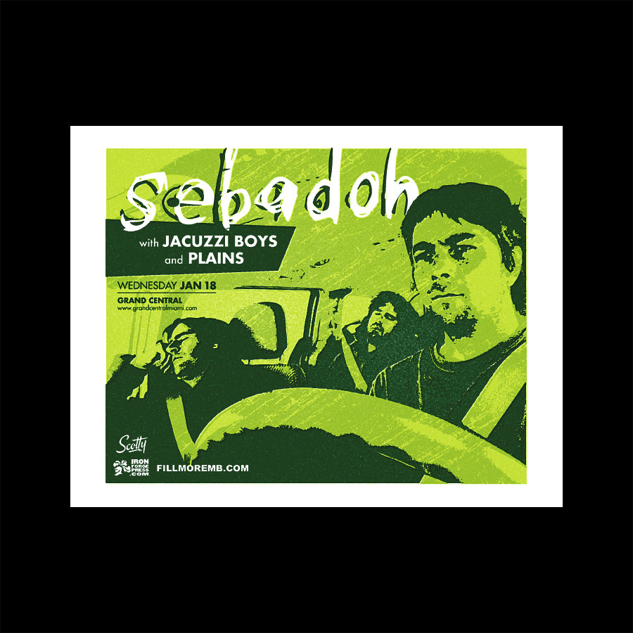 Sebadoh Silkscreened Gig Poster Miami