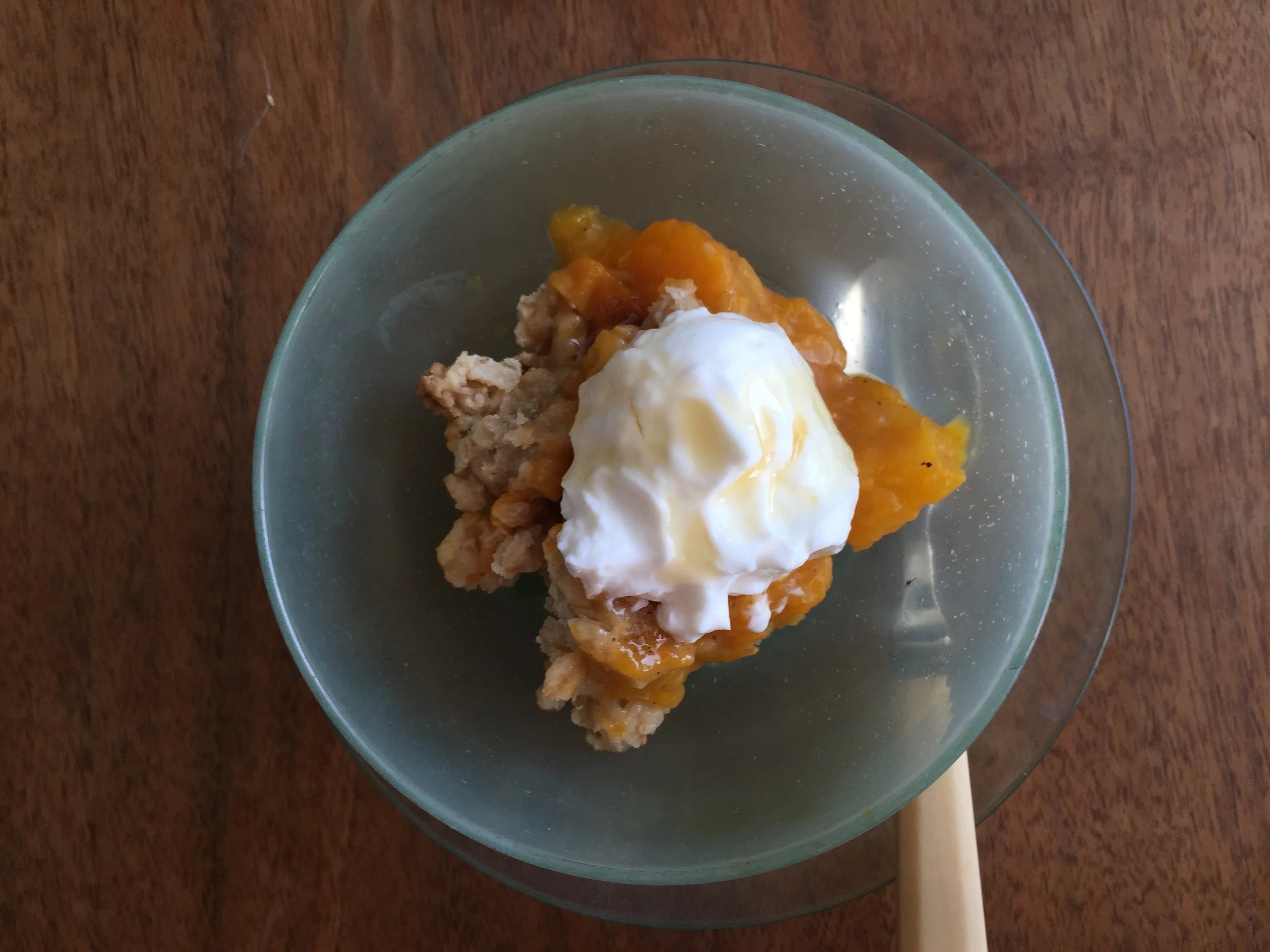 Apricot Breakfast Crisp with Maple Syrup
