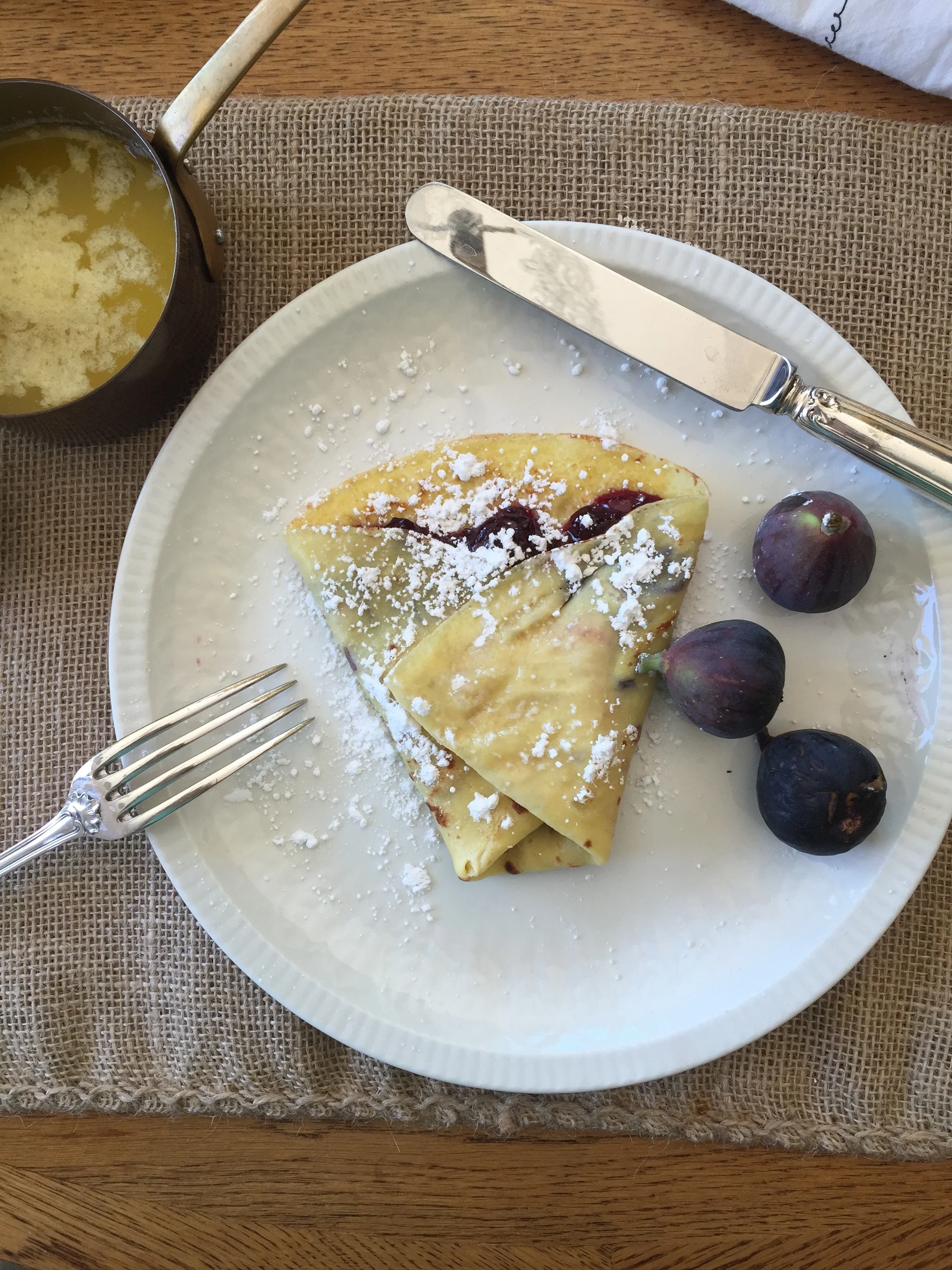 Crêpes with Fig Honey Jam