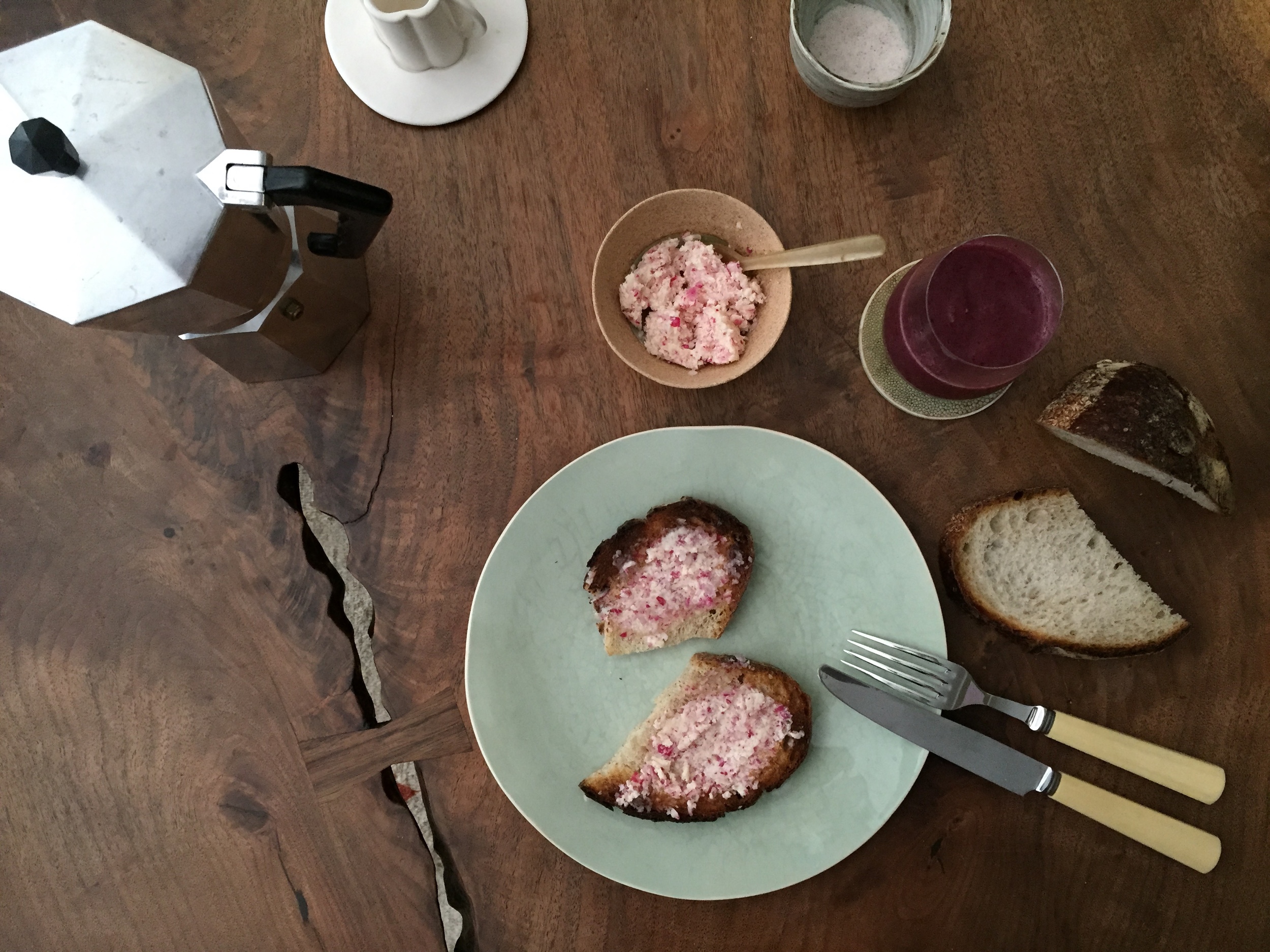 Radish Butter Toast