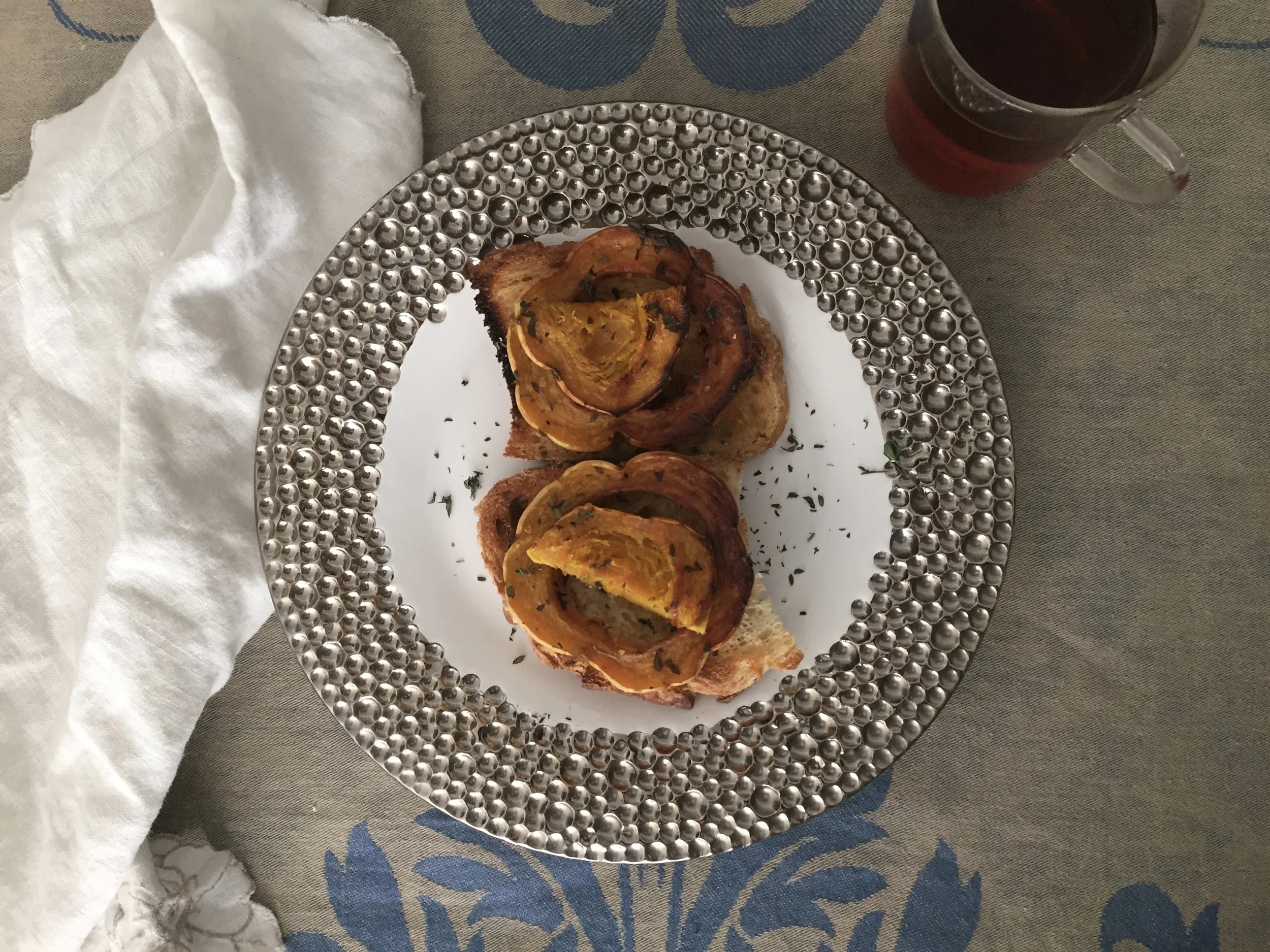 Delicata Squash with Thyme and Ginger