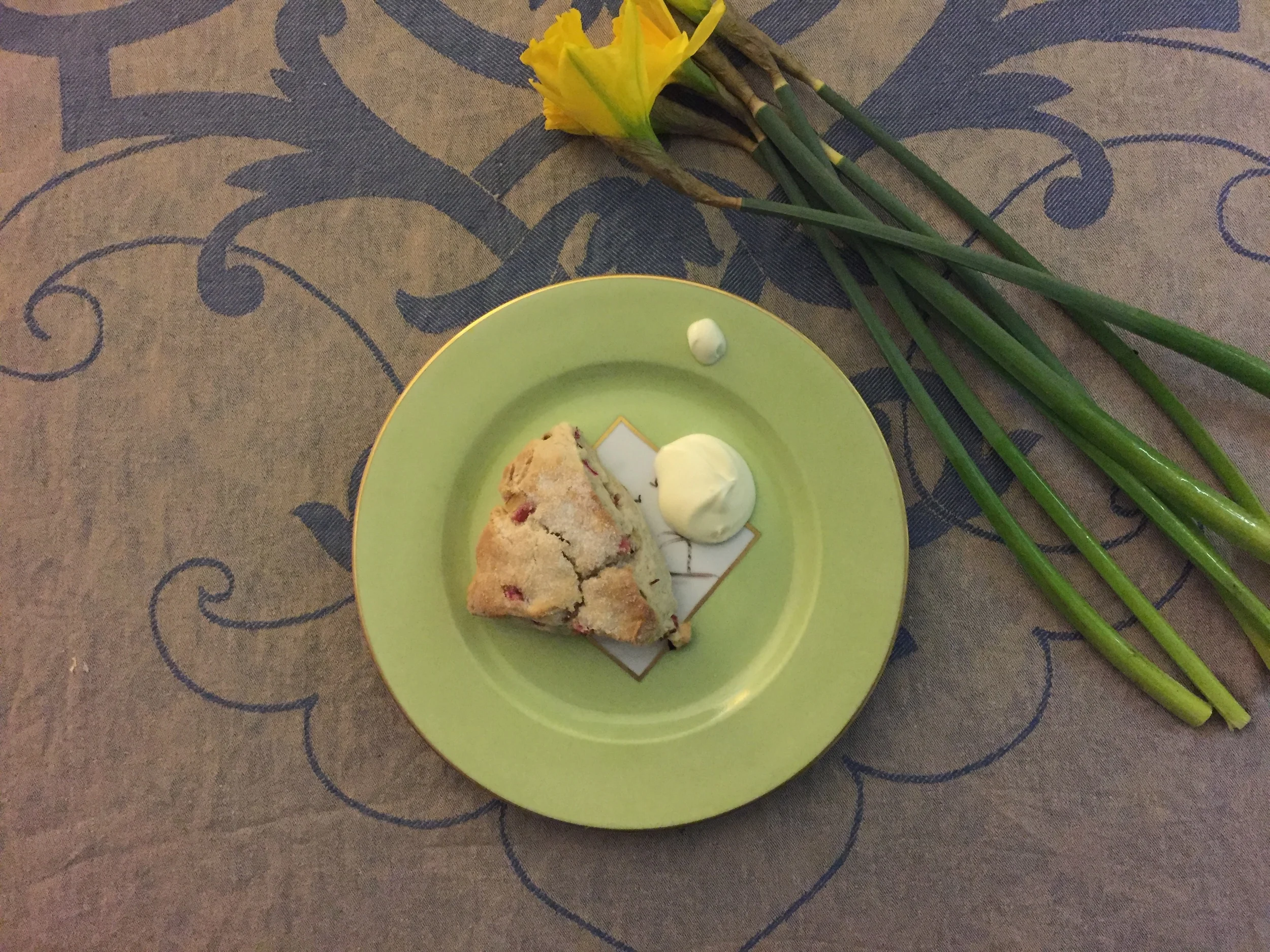 Rhubarb Scones