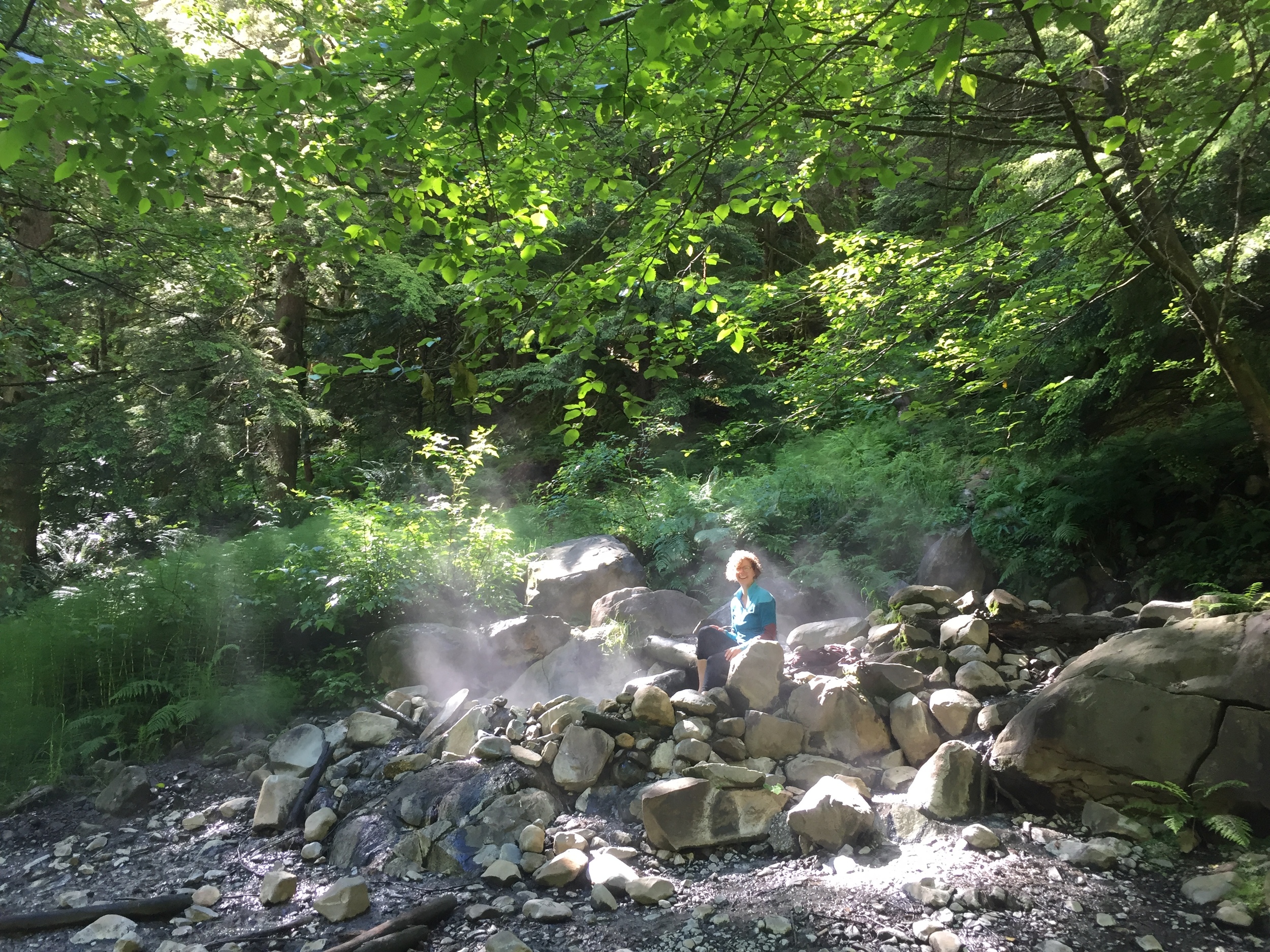 Meghan finds bliss in the hot springs