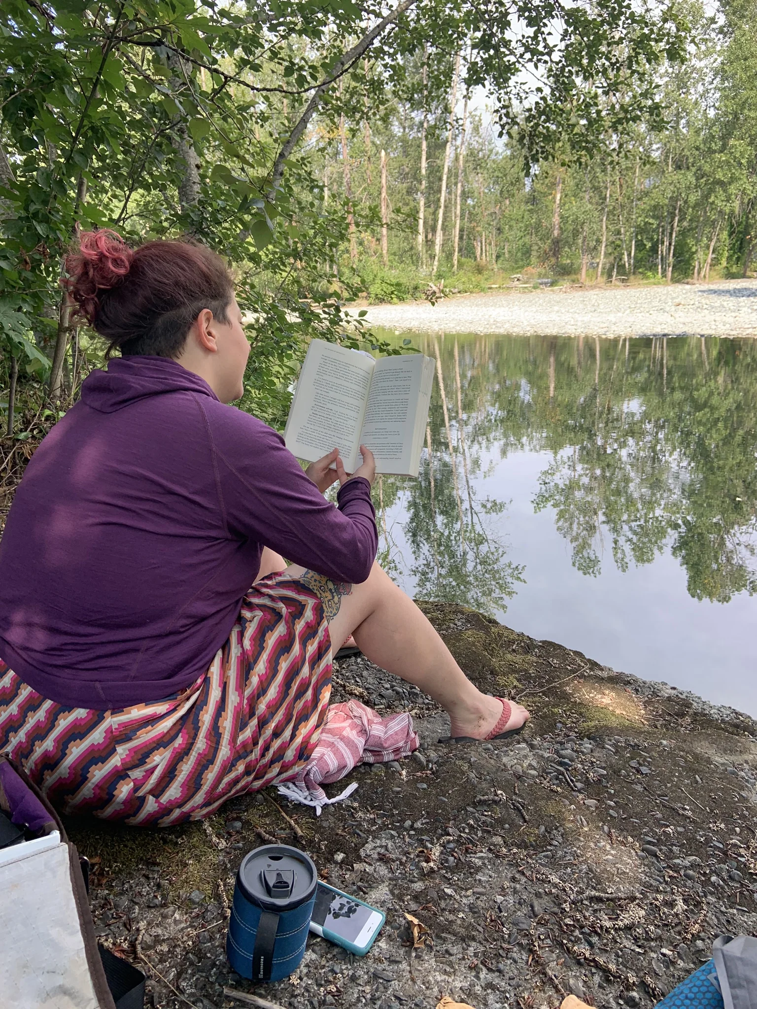 Morning meditation by the river
