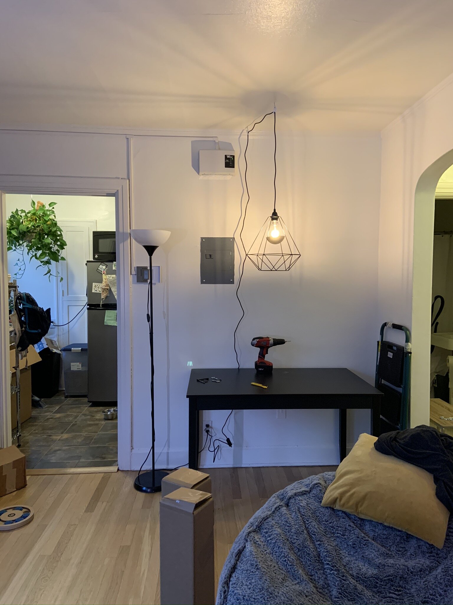The apartment is a perpetual work in progress