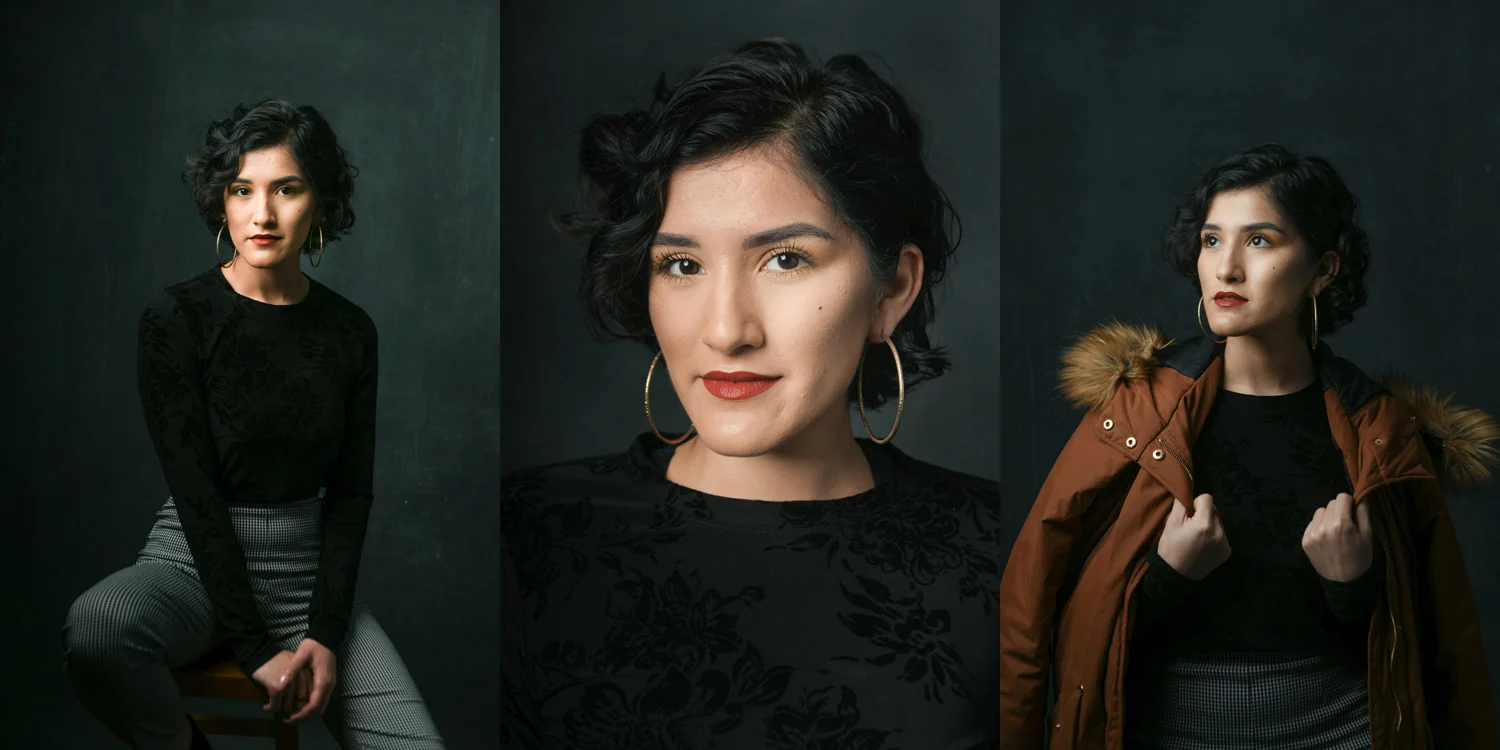 A single photo shoot with me can reveal several layers of story, resulting in both a tight, corporate headshot and edgier, more personal looks.
