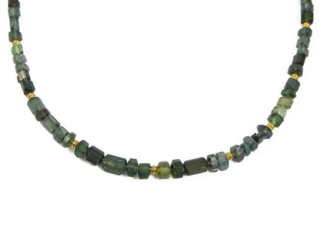 Beautiful green tourmaline and 18k gold necklace! We have so many more goodies coming after a successful trip to the Tuscon Gem show last week. 
#handmadejewelry #jewelrygram #instajewelry #jewelry #customjewelry #necklace #tourmaline #tourmalineneck