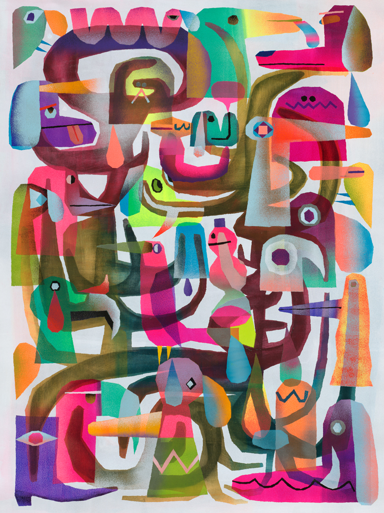 ピンク・ブルー Big Butter Berlin スカル pop art tim biskup