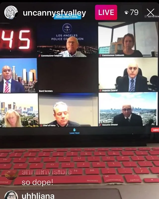 @uncannysfvalley live streaming police commission meeting now.