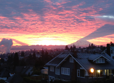 Tacoma cascades Sunset 