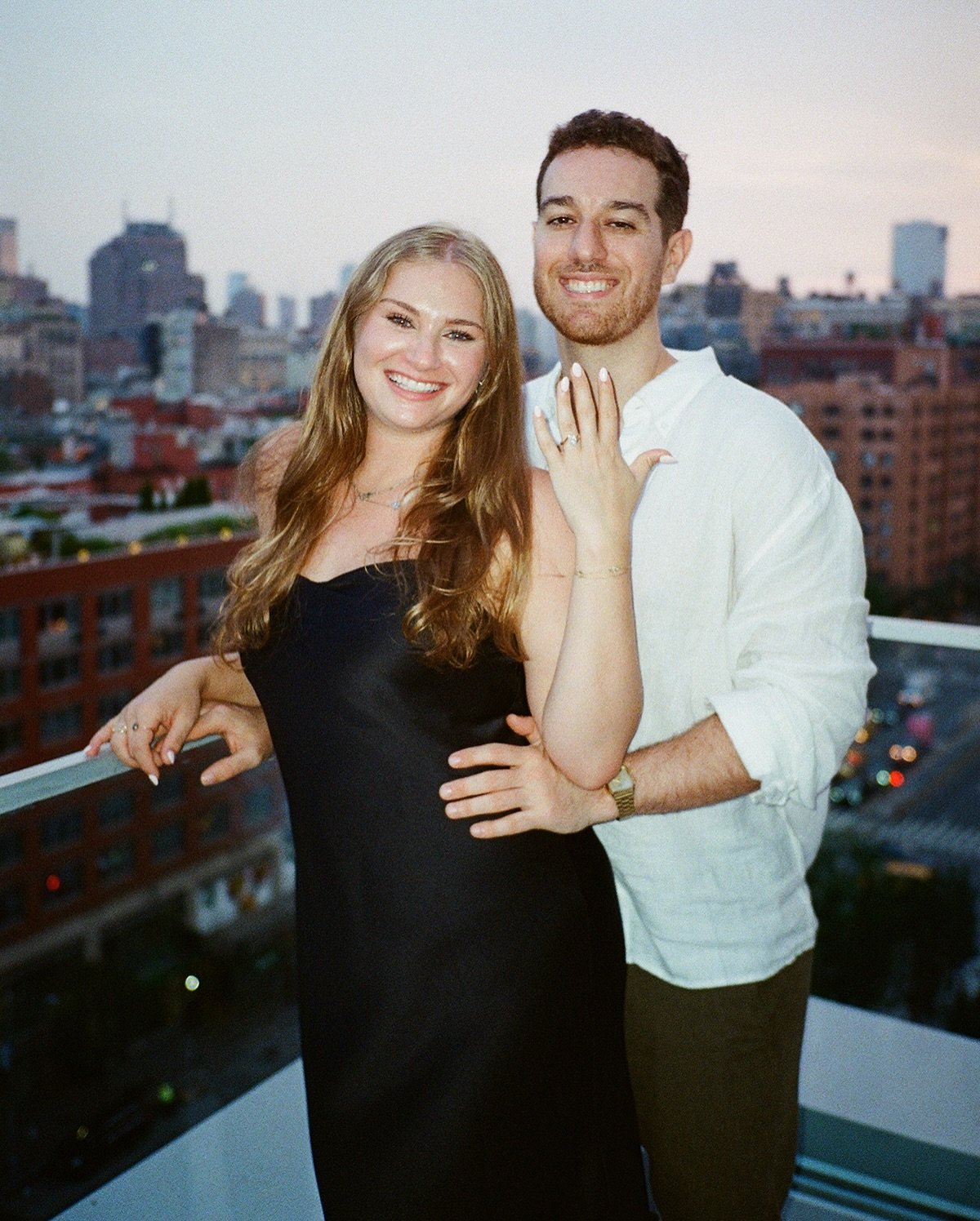 2 weeks ago I flew into NYC to be at my bestfriends suprise engagement party. 🥰 So happy for @beccabinderr &amp; @brianmorad ! 

Also got to test out my new Olympus MJU-ii with a fresh roll of Fuji 400.