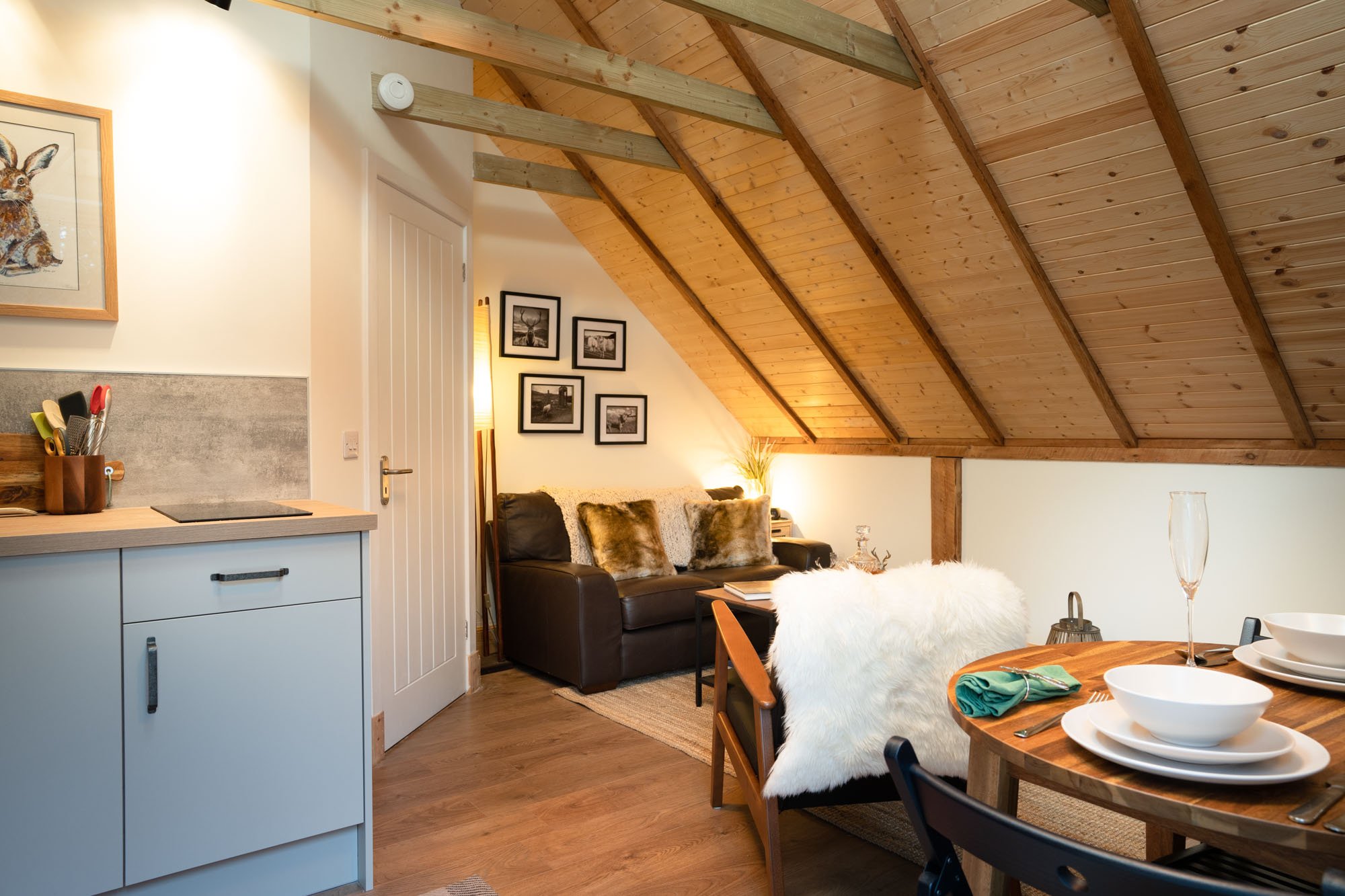 The Hayloft, luxury self catering lodge in Rothiemurchus, Aviemore, Cairngorms National Park