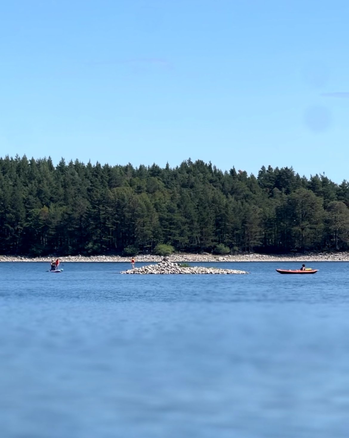 Kayaking on Loch Vaa, near Aviemore