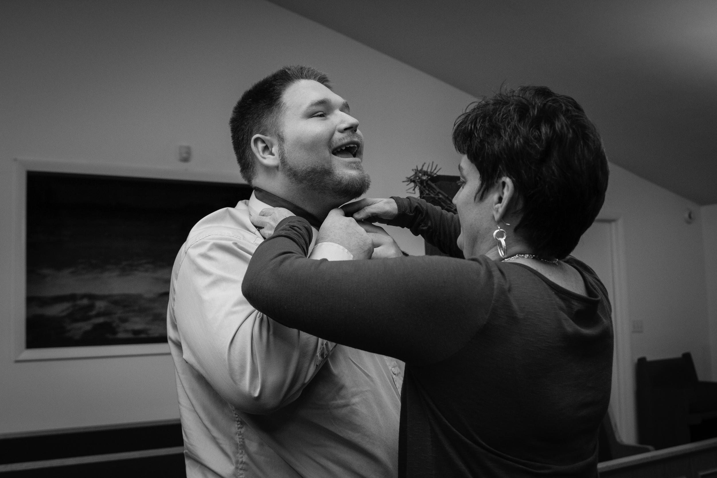 Poor Billy was so nervous he had to have Emilea's mom help put his bowtie on!!