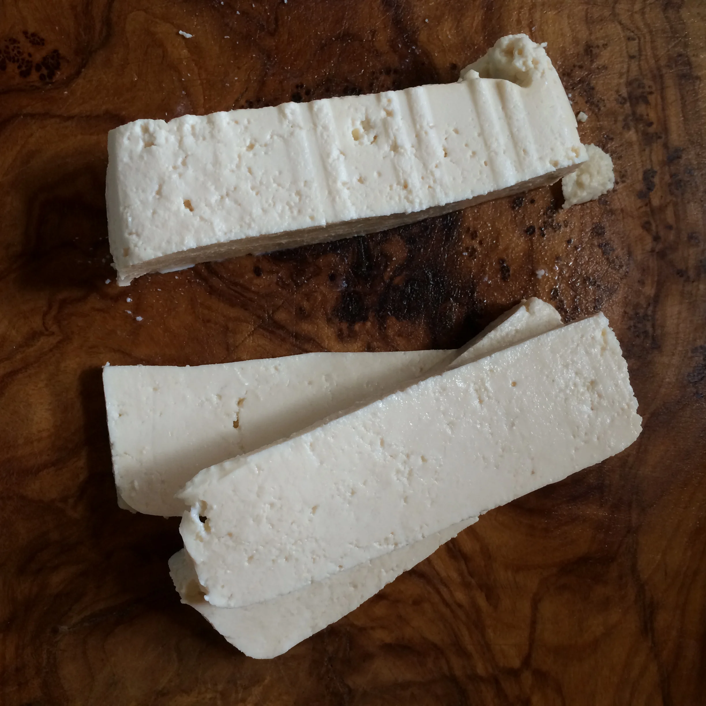    long, rectangular slices of tofu…   